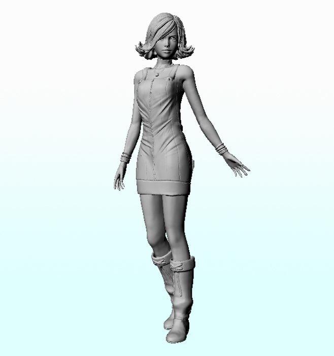 autofoto final fantasía 8 ventilador Arte viii mujer niña vestido películas rpg personaje hembra flaco 3D print model - Mito3D