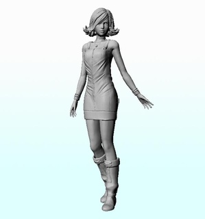 selphie final fantasy 8 fan art end viii woman girl dress movies rpg character female skinny 3d print model - Mito3D