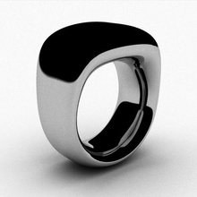 semi-anillo plano la joyería 3d print model - Mito3D