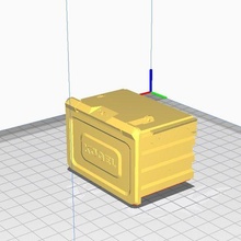 semi trailer caja maletero maleta pelota decoración Tamiya remolque 3d print model - Mito3D