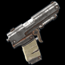 semi automatico pistola ruggine linfa videogiochi 3d print model - Mito3D
