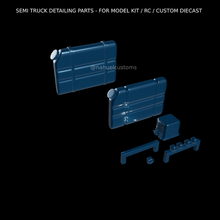 semi truck detailing parts - model kit rc custom diecast 3d print model - Mito3D