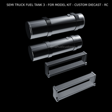 semi caminhão combustível tanque 3 modelo kit personalizadas diecast rc 3d print model - Mito3D