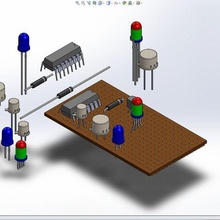 semiconduttori attrezzo diodo integrato circuito guidato transistor elettronica 3d print model - Mito3D