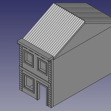 semi-detached house escala game scale rail modelling gauge 3d print model - Mito3D