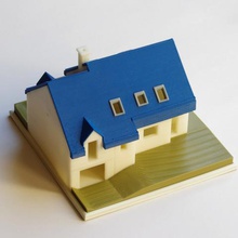 semi-detached house architecture 3d print model - Mito3D