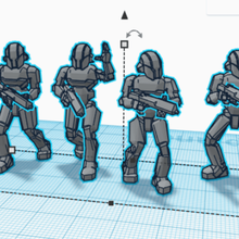 sentinel war droids star wars legion scale droid kotor model_robots 3d print model - Mito3D