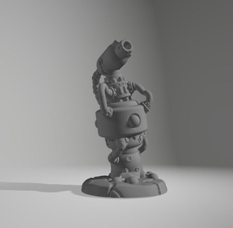 sentinella figz bot rottame costruito selvaggio tech robot 3d print model - Mito3D
