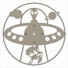 sep 2018 ufo-Projekt alien3d Uhr home 3d print model - Mito3D