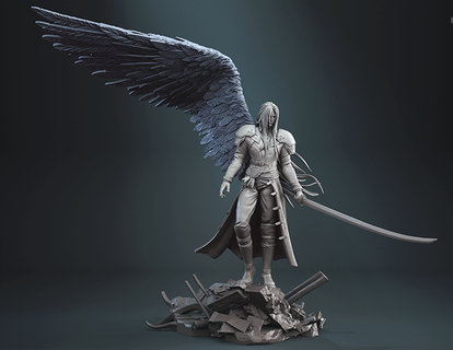 Sephiroth Finale Fantasie Kunst Spiele Sammlerstück Zahlen künstlerisch Dekoration Spielzeug 3d print model - Mito3D