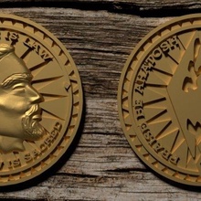 septim art game skyrim video videogame coins badges 3d print model - Mito3D