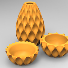 séquence vase cadre femme courbes beauté moderne art triangle paramétrique conception kaevee kaeveedsign maison décor mathématiques low poly vénus 3d print model - Mito3D
