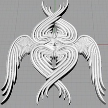 seraphim angel pendant jewelry art 3d print model - Mito3D