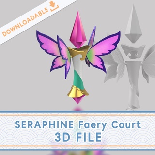 Seraphine fata Tribunale microfono 3d file Fata lega leggende cosplay completo uomo lol oggetti scena accessorio 3d print model - Mito3D