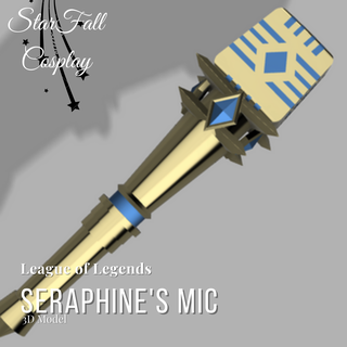 Seraphine microfono lega leggende cosplay 3d print model - Mito3D