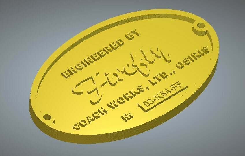serenity firefly spaceship name plate Fashion 3D print model - Mito3D