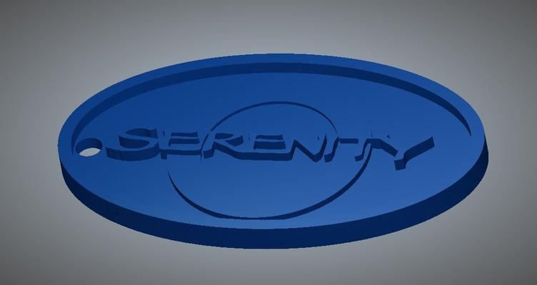 serenity keychain fashion firefly plate spaceship logo 3d print model - Mito3D