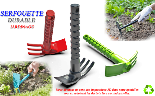 serfouette jardinage jardin meilleur Serfouet champs culture plante plantation herbe désherbage 3d print model - Mito3D