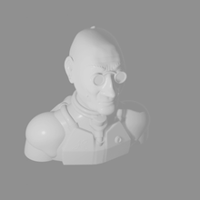 sergent cyborg art sculptures sculpture sculpt old man male human futuristic figure face bust aged 3d print model - Mito3D
