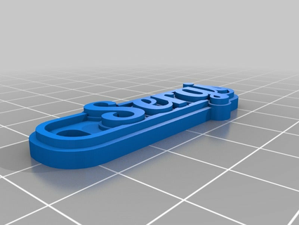 sergi özelleştirilmiş anahtarlık 3d print model - Mito3D