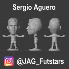 sergio aguero - manchester city soccer-Figur Spiel fussball Fußball futbol futebol kun Stadt afa Argentinien 3d print model - Mito3D