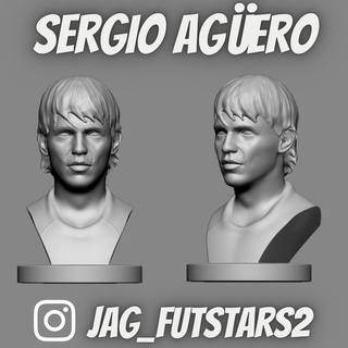 sergio agüero 02 Futbol büst oyun futbol Futebol Manchester Kent atletizm Madrid Arjantin 3d print model - Mito3D