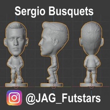 sergio busquets - barcellona la figura di calcio gioco espa spagna jag il camp nou fussball futebol futbol 3d print model - Mito3D