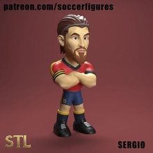 sergio stl file 3dprint collectible miniaturesprinting soccer 3d print model - Mito3D