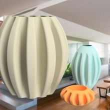 Serie Melone 3dgregor home dish3d Kerze jar vase soliflor decoration 3dprint 3dprinting 3ddesign 3ddesigner technology printing3d 3d-druck impresin-3d 3d print model - Mito3D