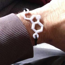 la serotonina de moda sergio inglese el colgante molécula molecola decorazione decoración pulsera bracciale 5-hidroxitriptamina 3d print model - Mito3D