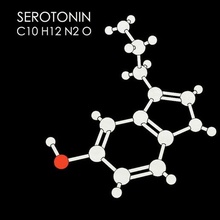 serotonina 3d bioquímica química molécula 3d print model - Mito3D