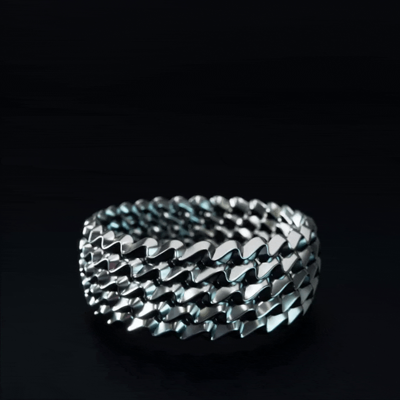 serpent bague enroulement paramétrique bijoux sla résine impression parfait forme précision 3D print model - Mito3D