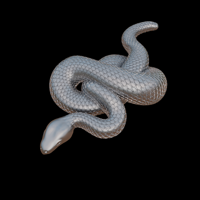 serpente escalas animal v bora juguete ornamento 3d print model - Mito3D