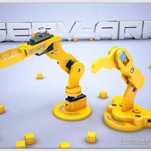 serv-arm gadget robot arm roboticsproject robotics makeredchallenge2 bots arduino robotic 3d print model - Mito3D