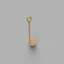 serving spoon tool olives holes kitchen 3d print model - Mito3D