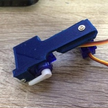 2-servo combo arm gadget servo mount motor robot micro arduino 9g 3d print model - Mito3D