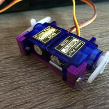 2-servo combo holder gadget servo mount motor micro 9g 3d print model - Mito3D