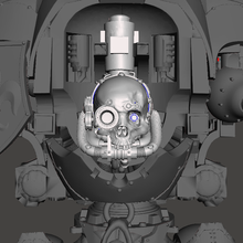 servo cavaliere testa gioco 40k warhammer imperiale cappellano cupo spazio marino 3d print model - Mito3D