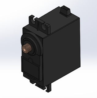 servo motor componente alojamiento 3d print model - Mito3D