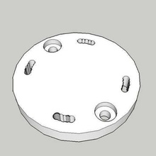 servomoteur fix - jointe gadget 3mm pièce correctif la fixation platine de soutien robotique 3d print model - Mito3D