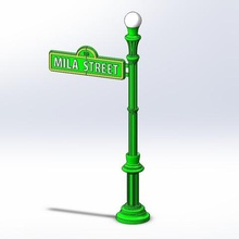 sesame street sign various featured solidworks 3d print model - Mito3D
