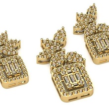 set 03 pendant earring jewelry ring jewellery gold silver 3dprint printable 3dmodel fashion jewel stone ruby gem 3d print model - Mito3D