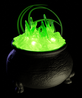 set 1 cauldron ghost spooky haloween decoration toy 3d print model - Mito3D
