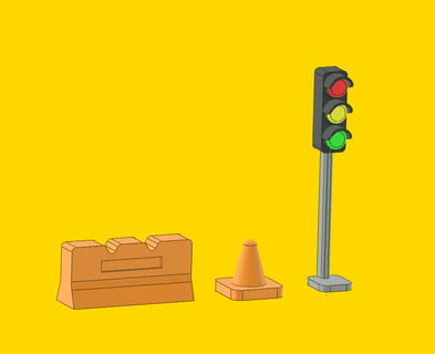 set 1 city accessories traffic light barricades miniature model models mock car 3d print model - Mito3D