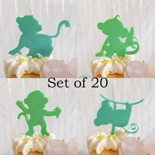einstellen 20 dumm Affe Mini Cupcake Topper 3D print model - Mito3D