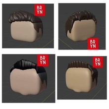 set 27 male funko pop hair mods art funkopop 3d print model - Mito3D