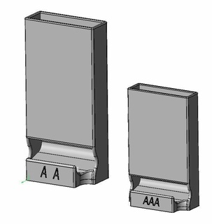 ensemble 2 aa lr06 aaa lr03 batterie distributeurs espace rangement space saving ergonomie 3d print model - Mito3D