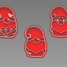set 3 elves valentine's day cookie cutter fondant marker marzipan goblin love friendship 3d print model - Mito3D