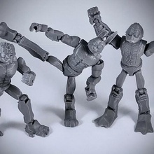 impostato 3 mutante animali azione figura giocattolo modello personalizzato giocattoli Bambola coniglio animale scimmia anatra creatura tmnt ninja tartarughe 3d print model - Mito3D