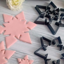 set 3 snowflake cutters 5 cookies christmas 3d print model - Mito3D